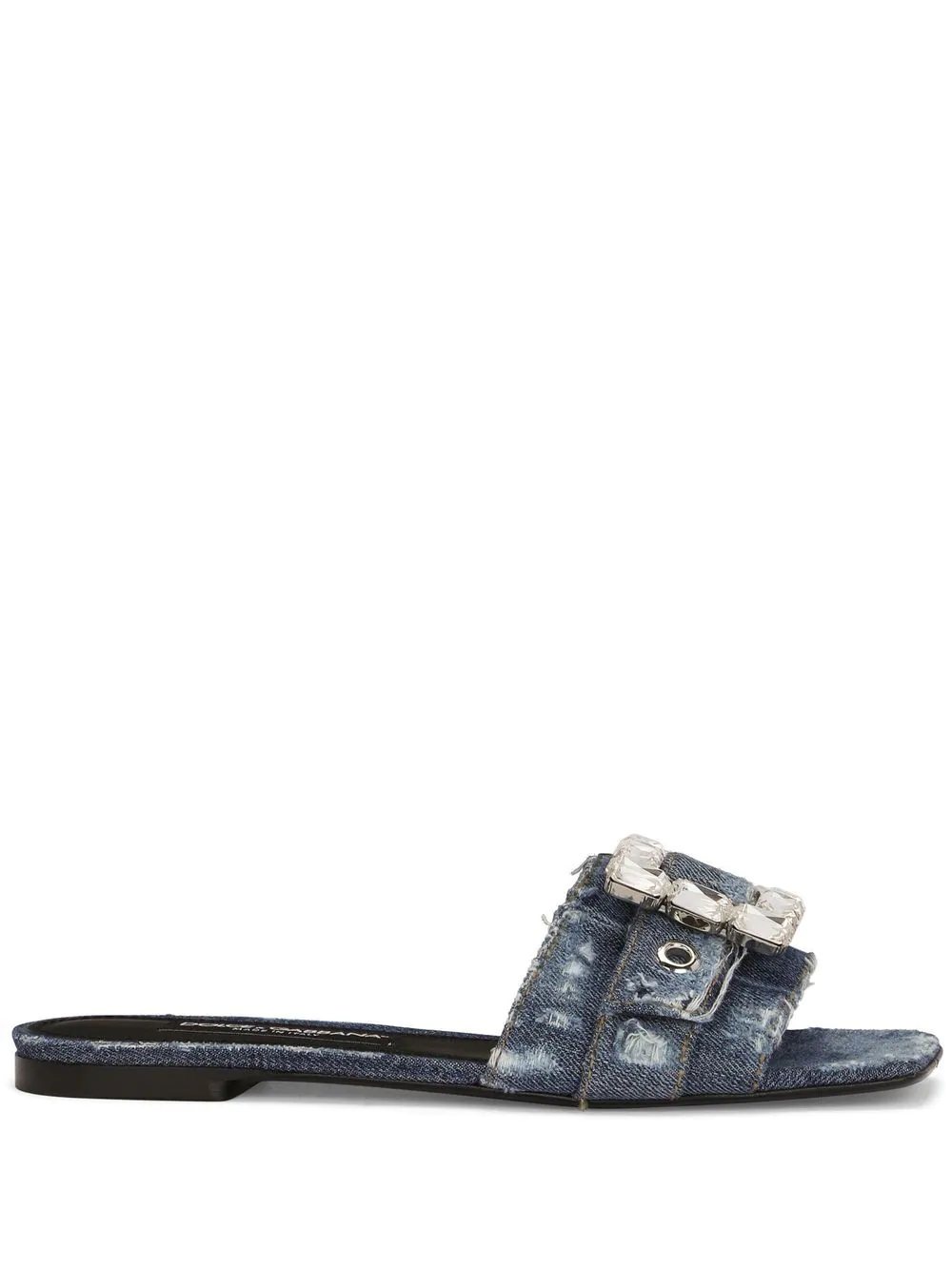 DOLCE & GABBANA SLIDE SANDALS WITH BUCKLE