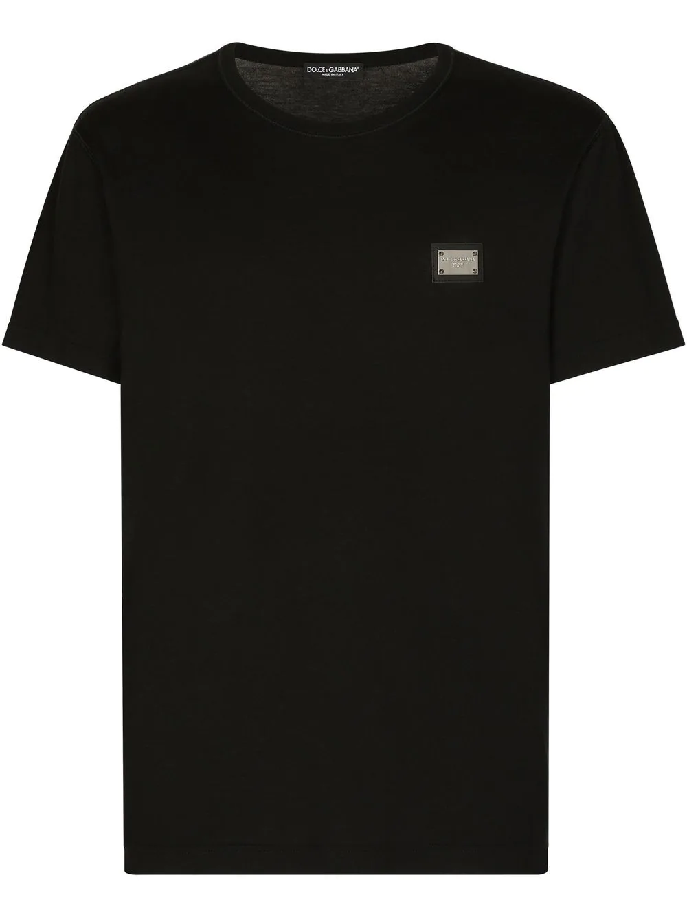 Shop Dolce & Gabbana T-shirt With Logo Plaque In Black