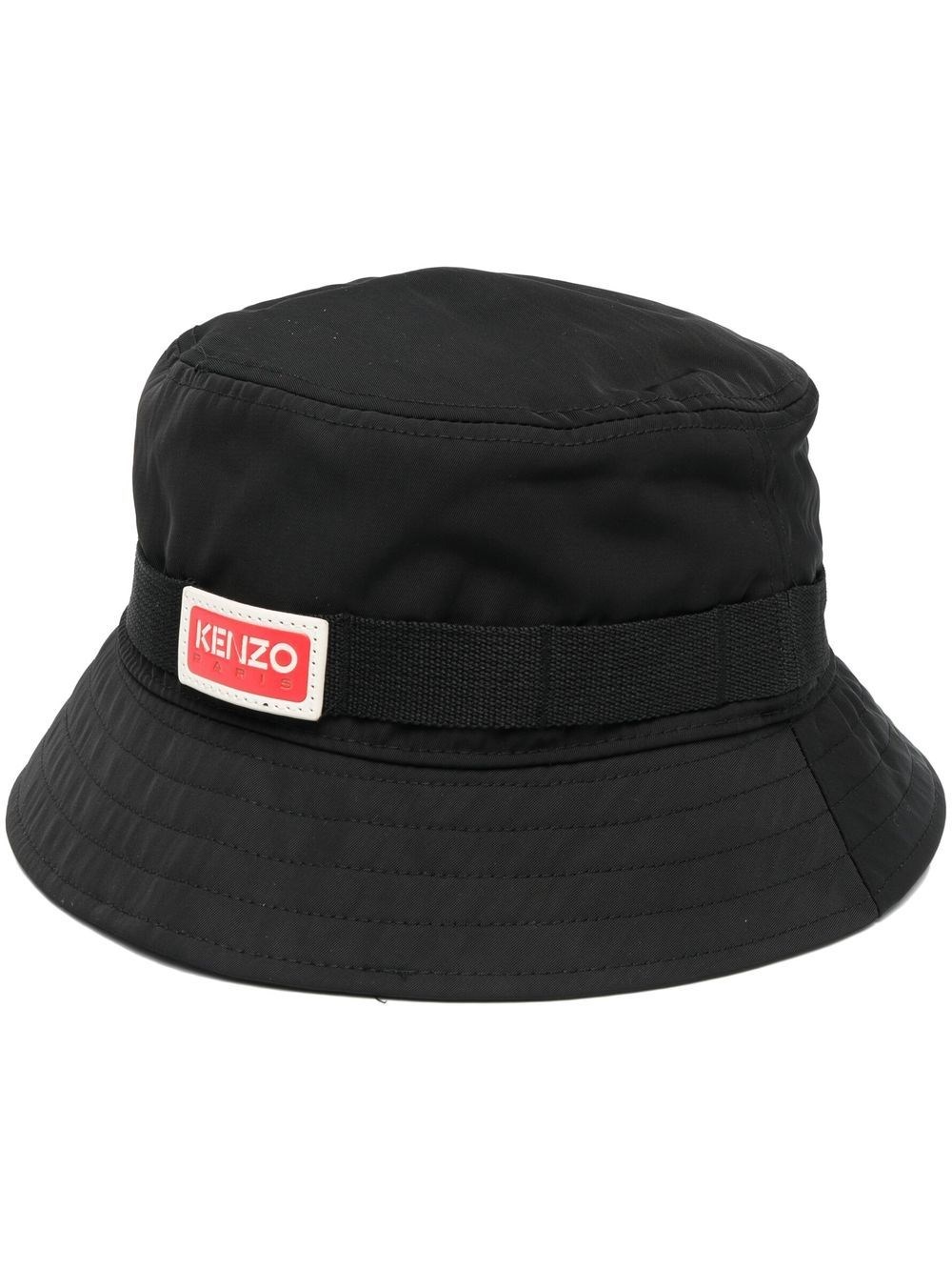 Shop Kenzo Bucket Hat With Print In Black