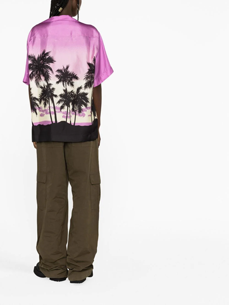 Palm Angels Purple T-shirt with print