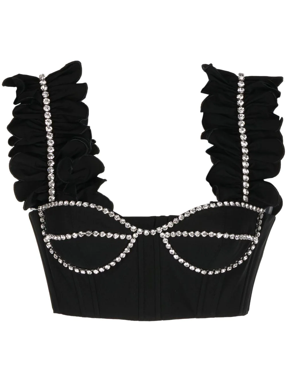 Area Black Cotton Top In Black
