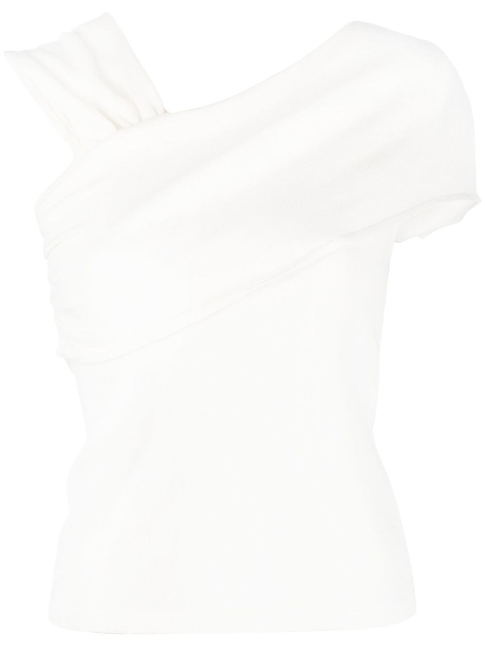 FEDERICA TOSI ASYMMETRIC TOP IN RIBBED KNIT