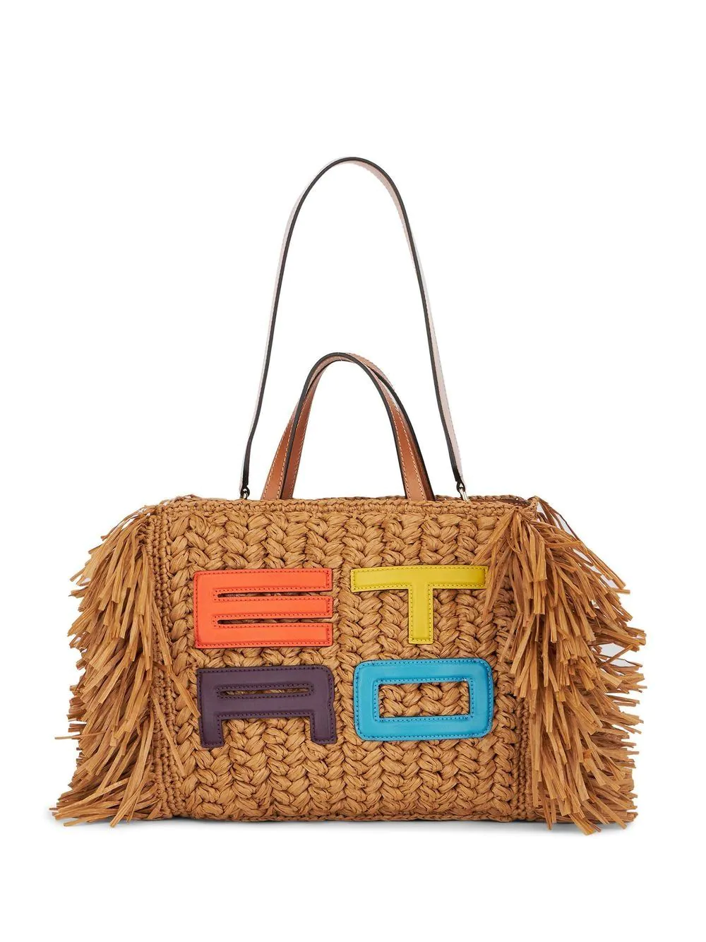 Shop Etro Tote Bag With Embroidery In Brown