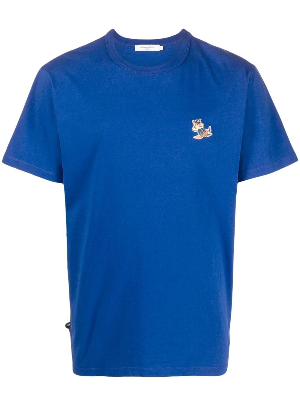 Maison Kitsuné T-shirt With Application In Blue