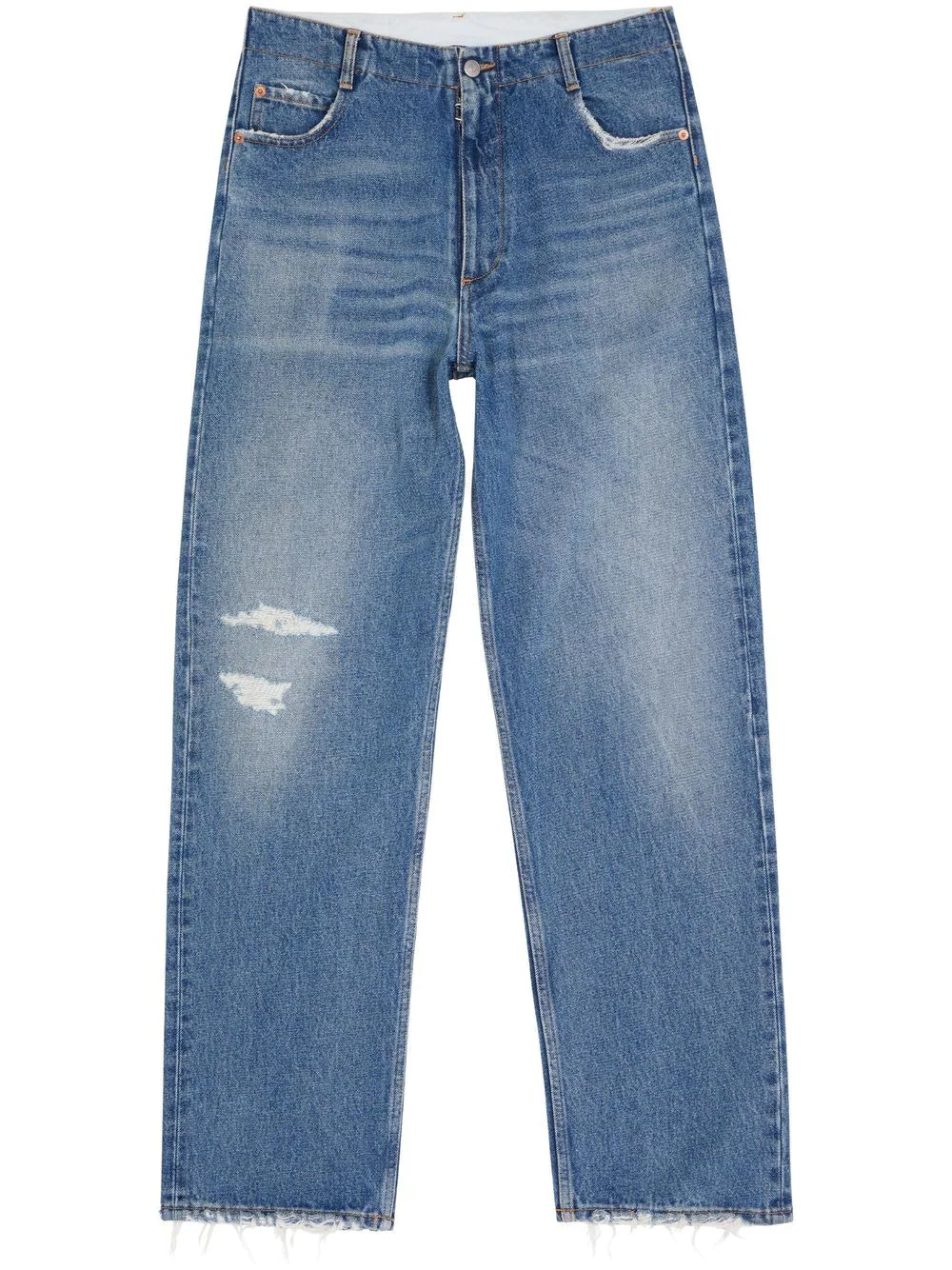 Mm6 Maison Margiela Straight Jeans With Keychain Detail