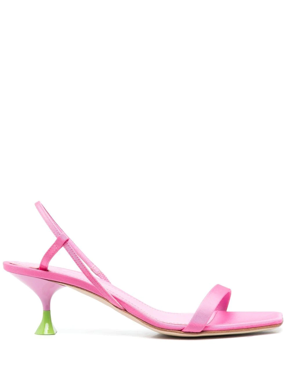 3juin Capri Sculpted-heel Sandals In Pink & Purple