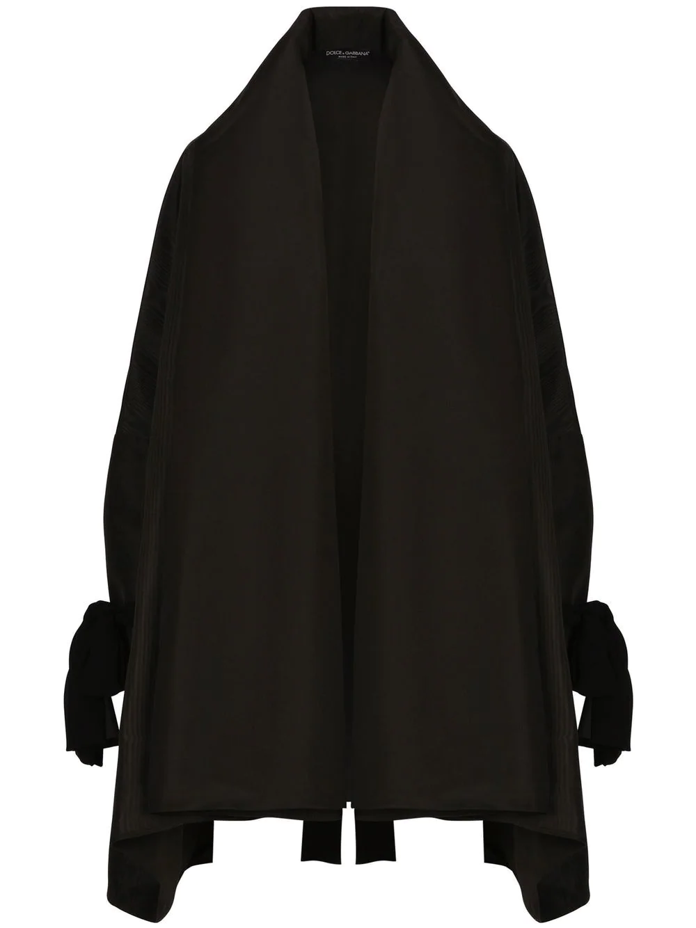 Dolce & Gabbana Offener Oversized-mantel In Black