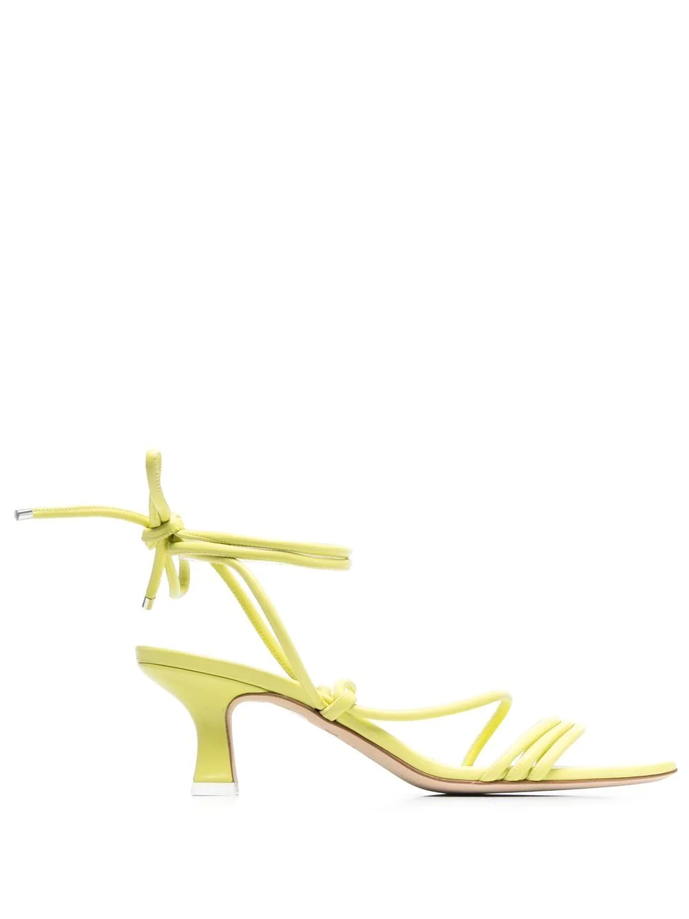 3juin 65mm Ankle Tie-fastening Sandals In Green