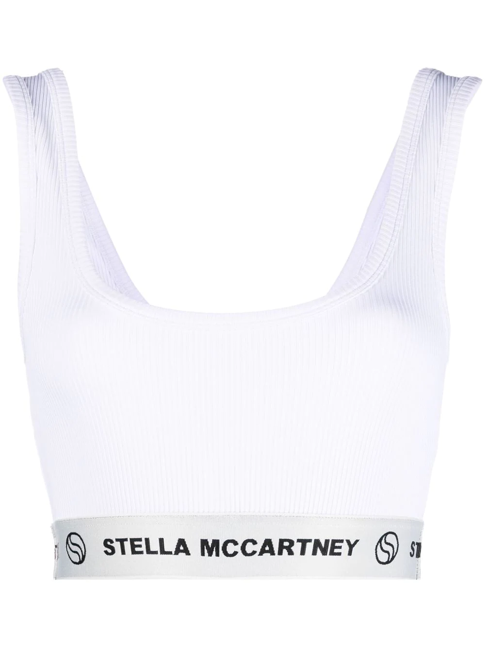 Stella Mccartney S-wave Tape Crop Top In White