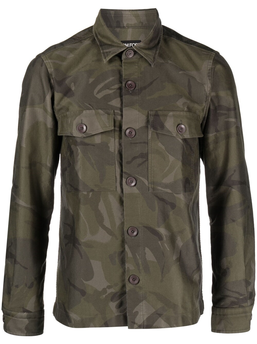 TOM FORD SHIRT-JACKET WITH CAMOUFLAGE PRINT