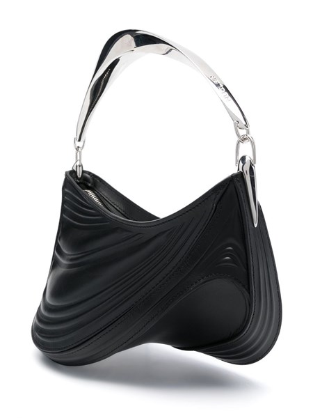 Small denim Spiral Curve 01 bag - Mugler fashion official