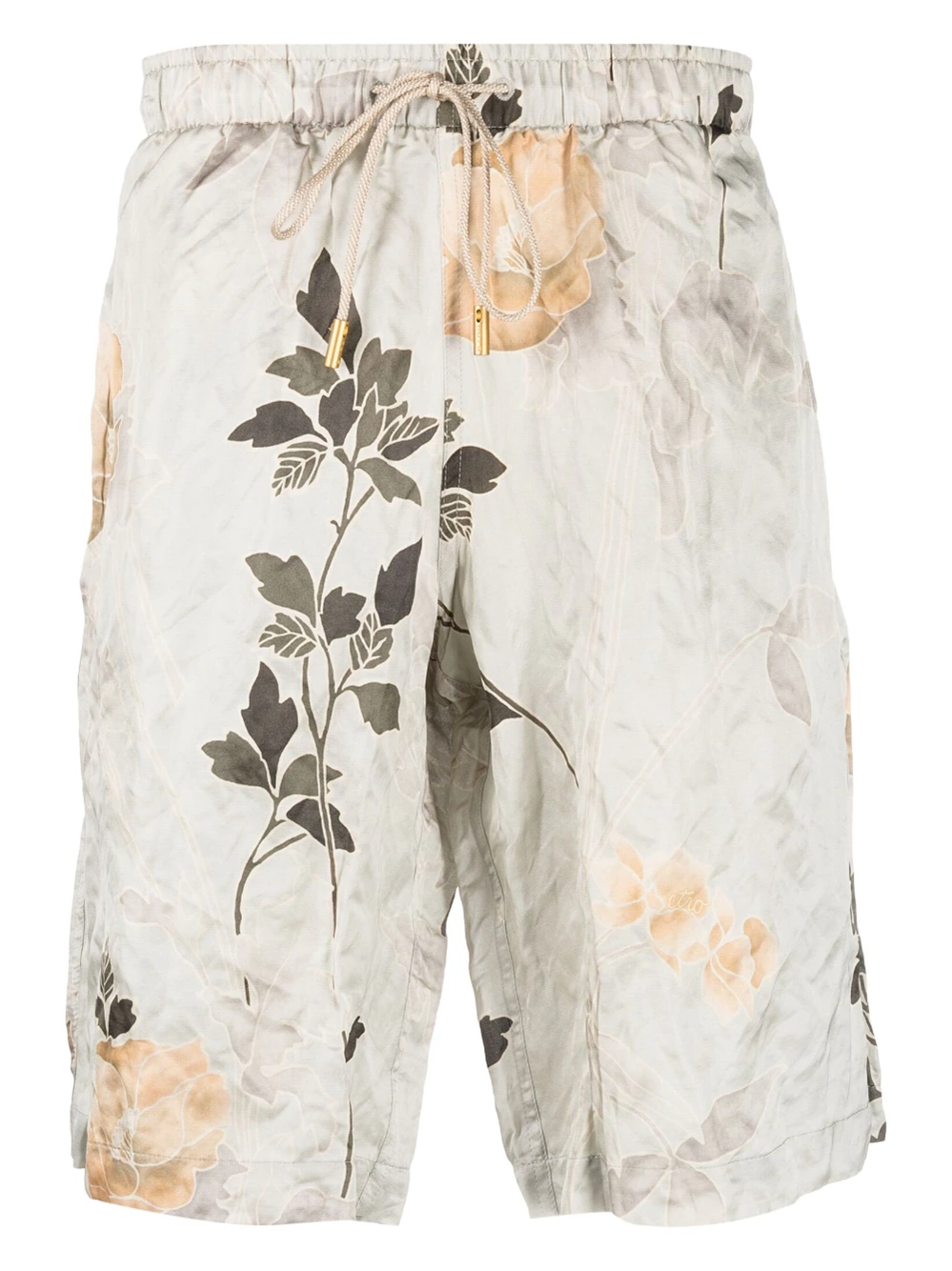 Shop Etro Floral Swimsuit In Nude & Neutrals