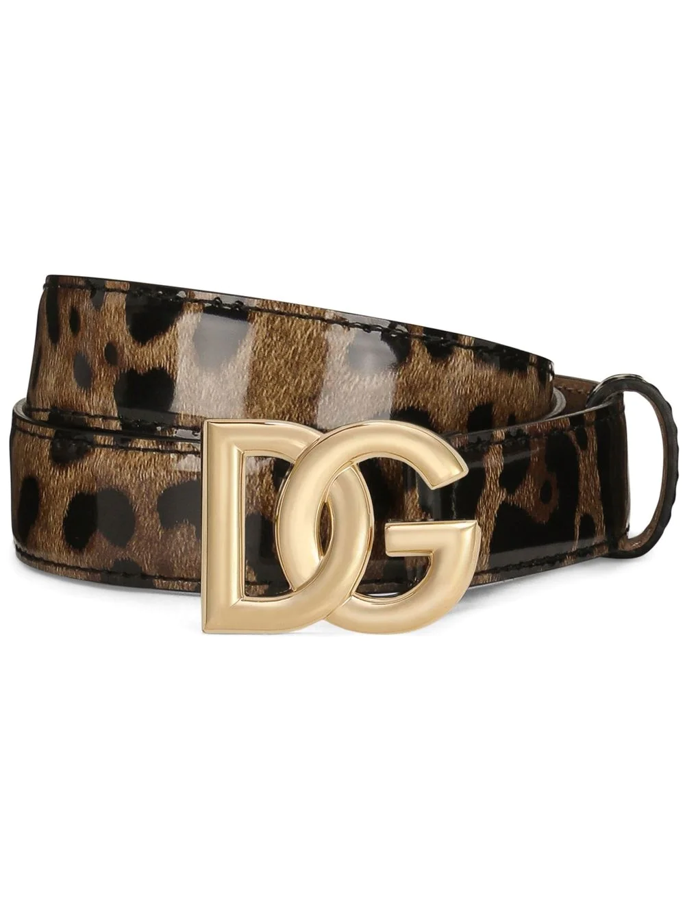 Dolce & Gabbana Calfskin Belt In Brown
