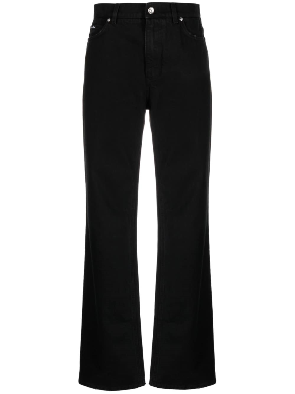 Dolce & Gabbana High-waisted Flared Jeans In Black