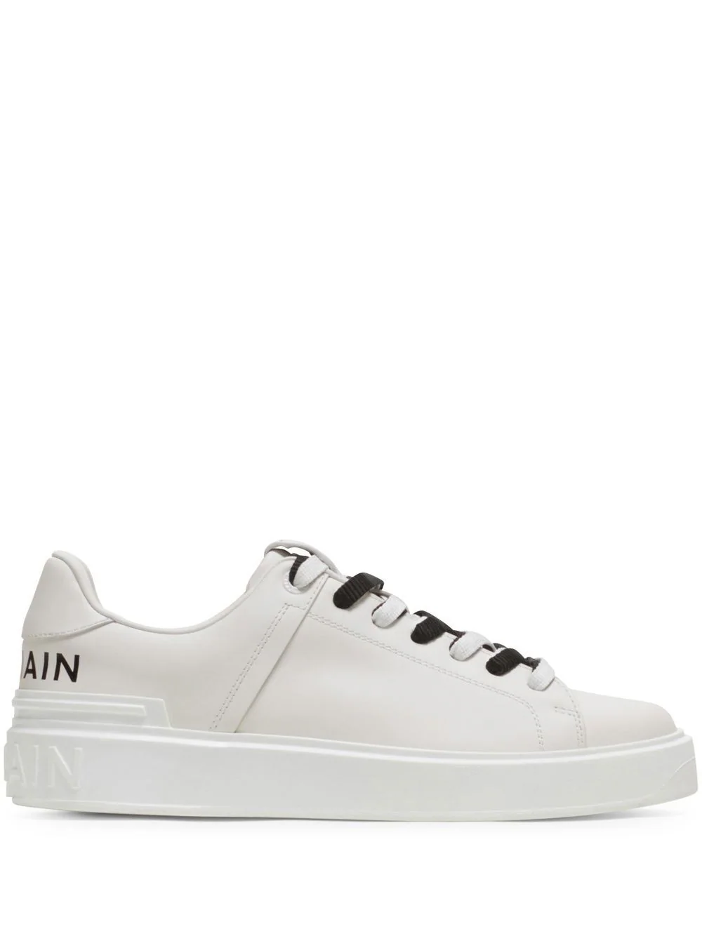 Balmain B-court Leather Trainers In White