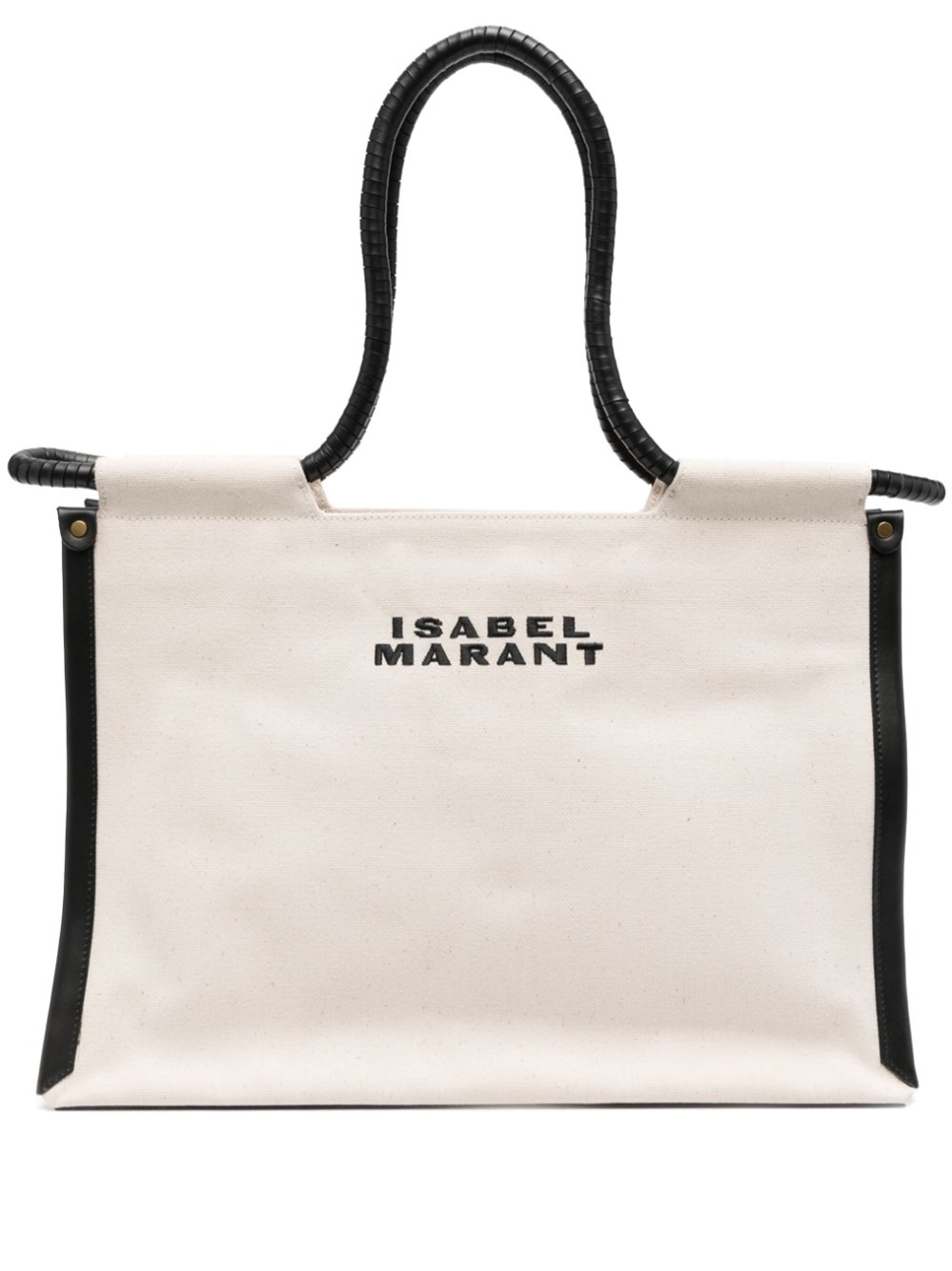 Isabel Marant Cotton Canvas Tote Bag In Nude & Neutrals