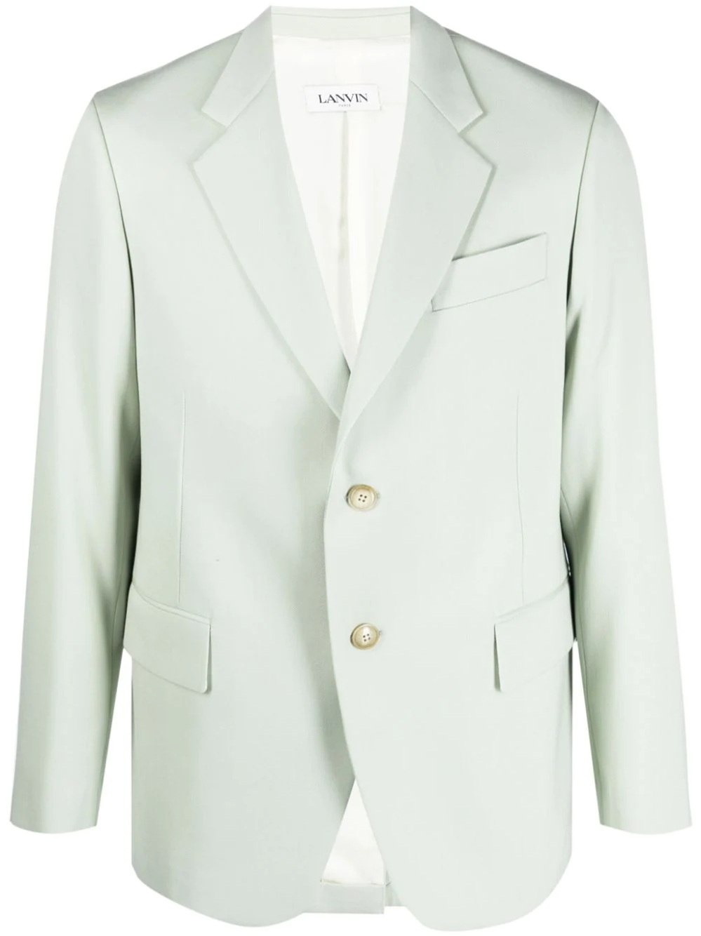 Lanvin Single-breasted Wool Jacket In Green