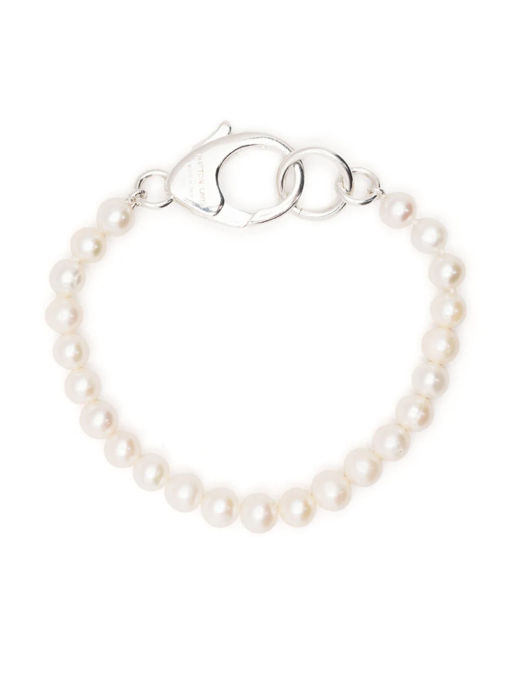 Hatton Labs White Pearl Classic Bracelet In Metallic