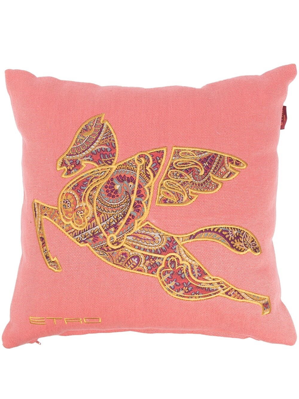 Etro Home Cushion With Embroidery In Pink & Purple