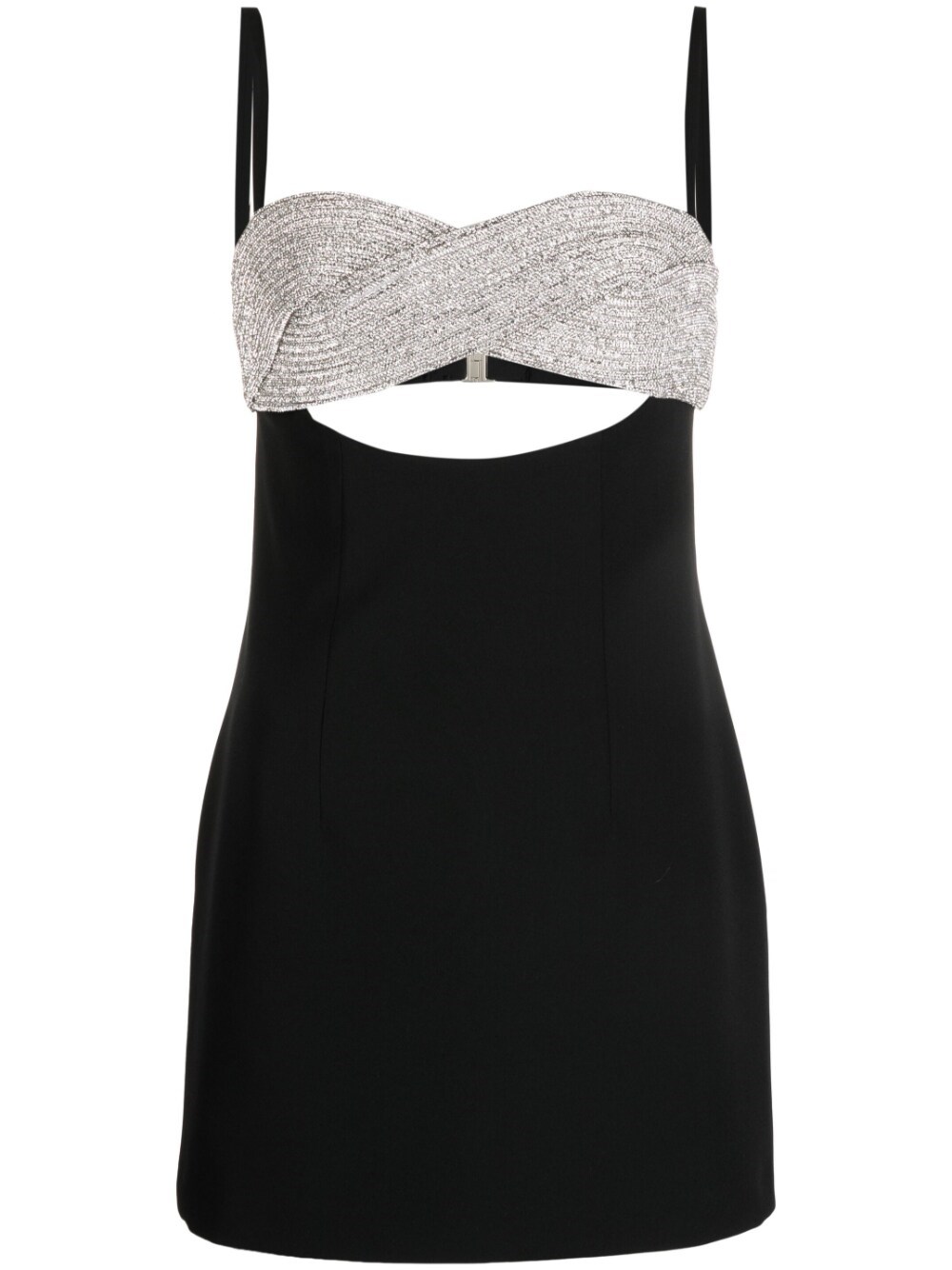 Nué Eternity Crystal-embellished Bra Mini Dress In Black | ModeSens