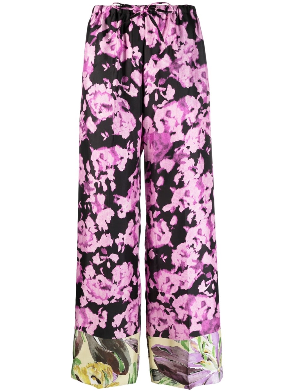 Dries Van Noten Puvis Straight-leg Floral Silk Pants In Dessin B | ModeSens