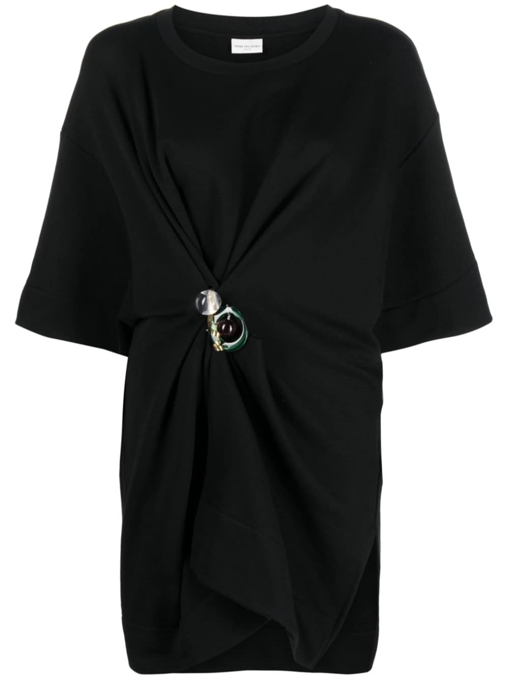 Dries Van Noten 03200 Halka Jewel 6610 W K Dress In Black
