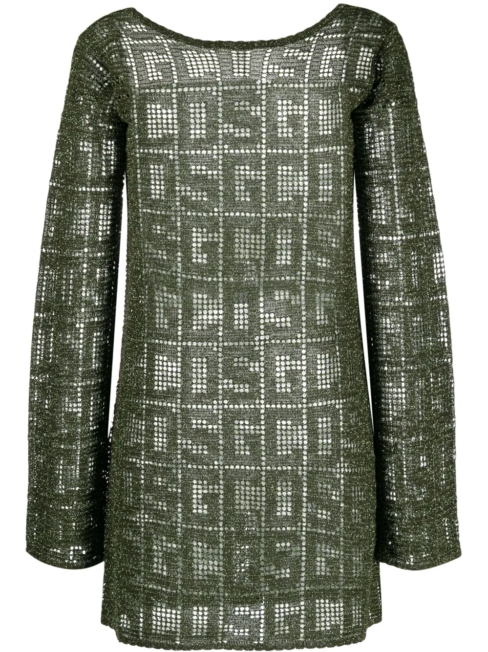Gcds Monogram Macrame Dress In Multicolour