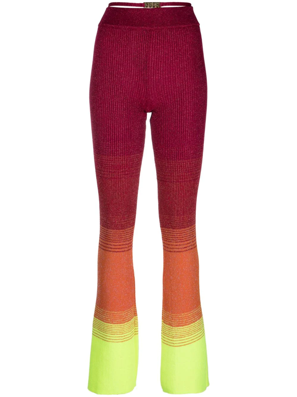 Gcds Knitted Trousers In Pink & Purple