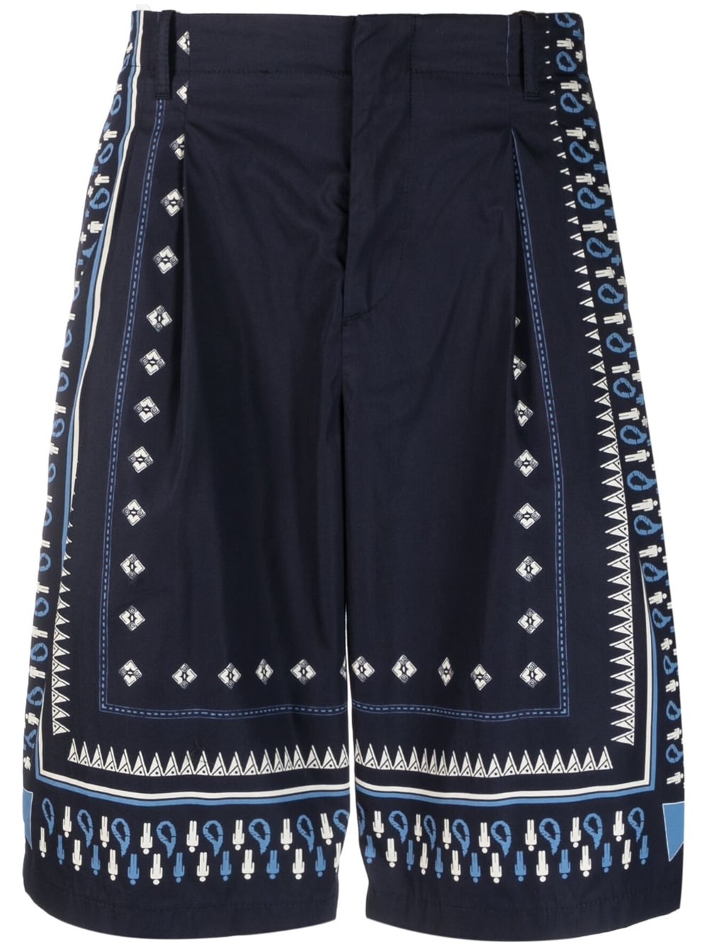 ETRO TAILORED SHORTS WITH GEOMETRIC PRINT