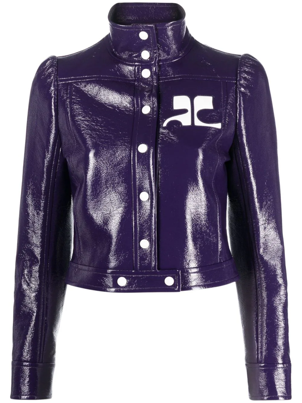 COURRÈGES BIKER JACKET WITH APPLICATION