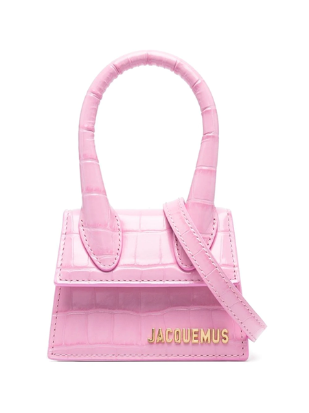 Jacquemus pink Mini Embossed Le Chiquito Top-Handle Bag