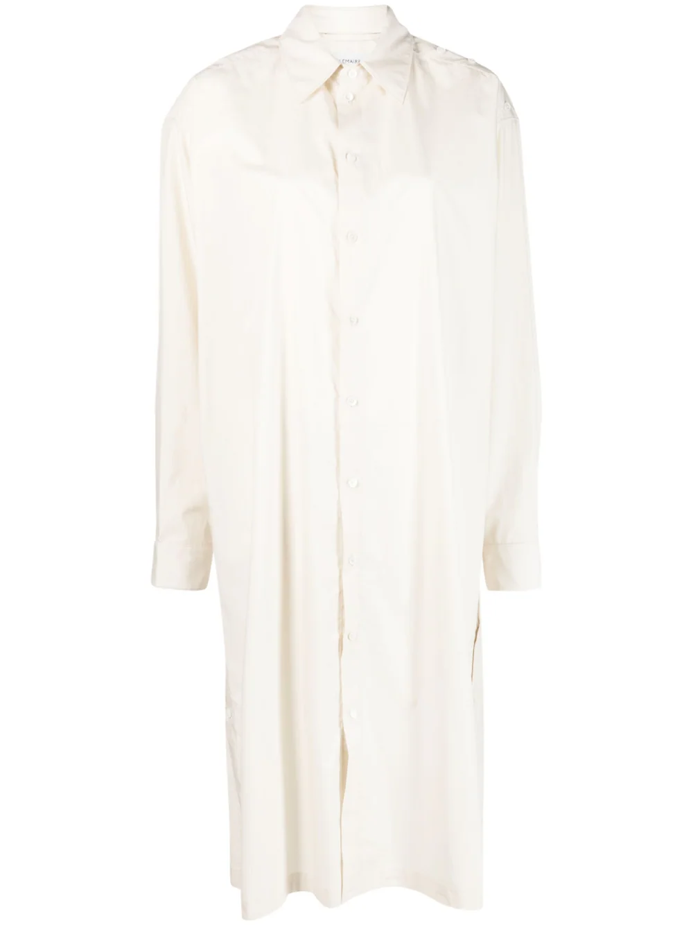 Lemaire Twist-detail Midi Shirtdress In White