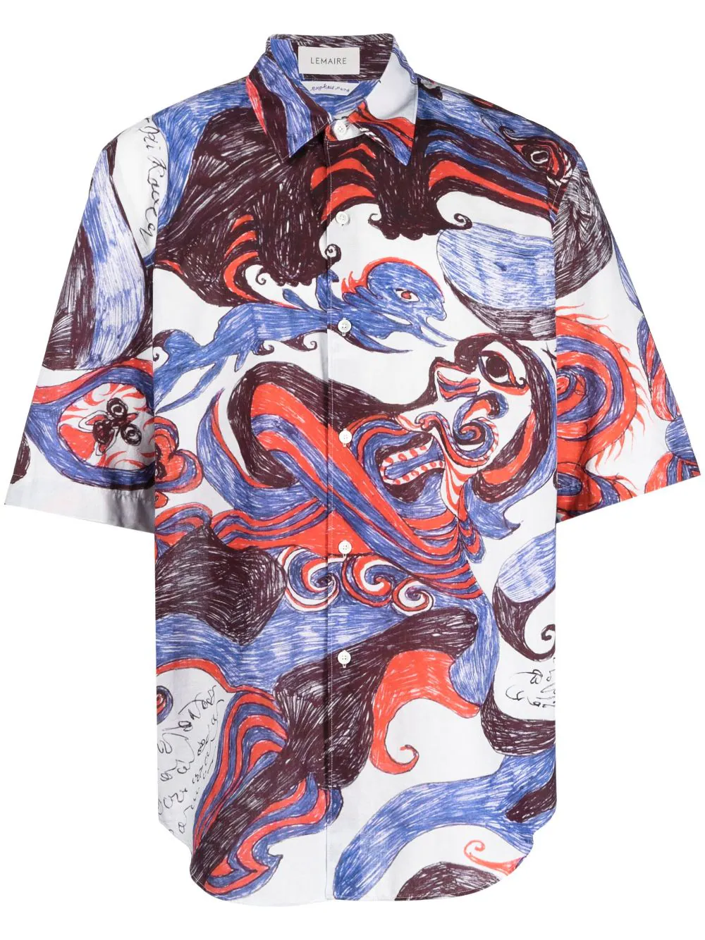 Lemaire Printed Shirt In Multicolour
