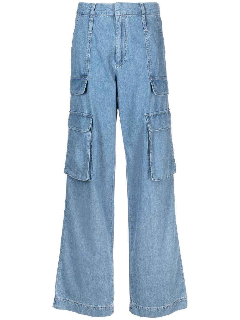 FRAME MID RISE WIDE LEG JEANS