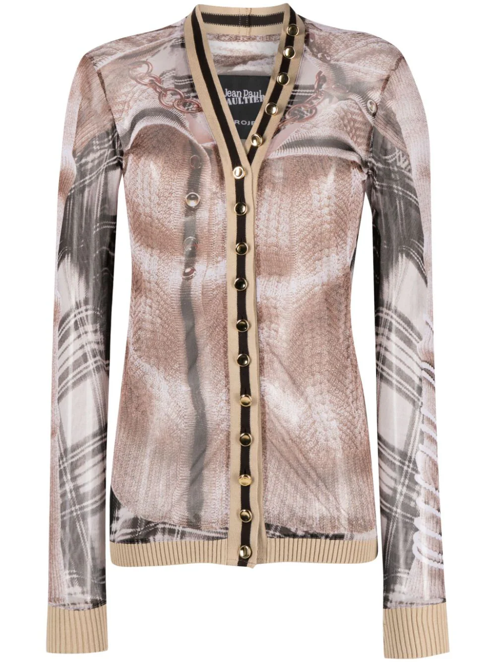 Y/PROJECT CARDIGAN WITH TROMPE L`OEIL EFFECT