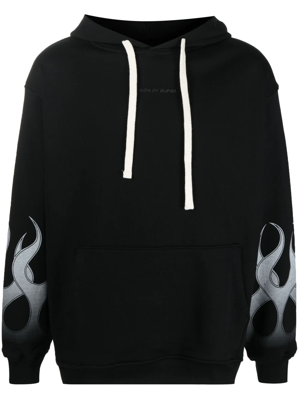 VISION OF SUPER NEGATIVE WHITE FLAMES HOODIE
