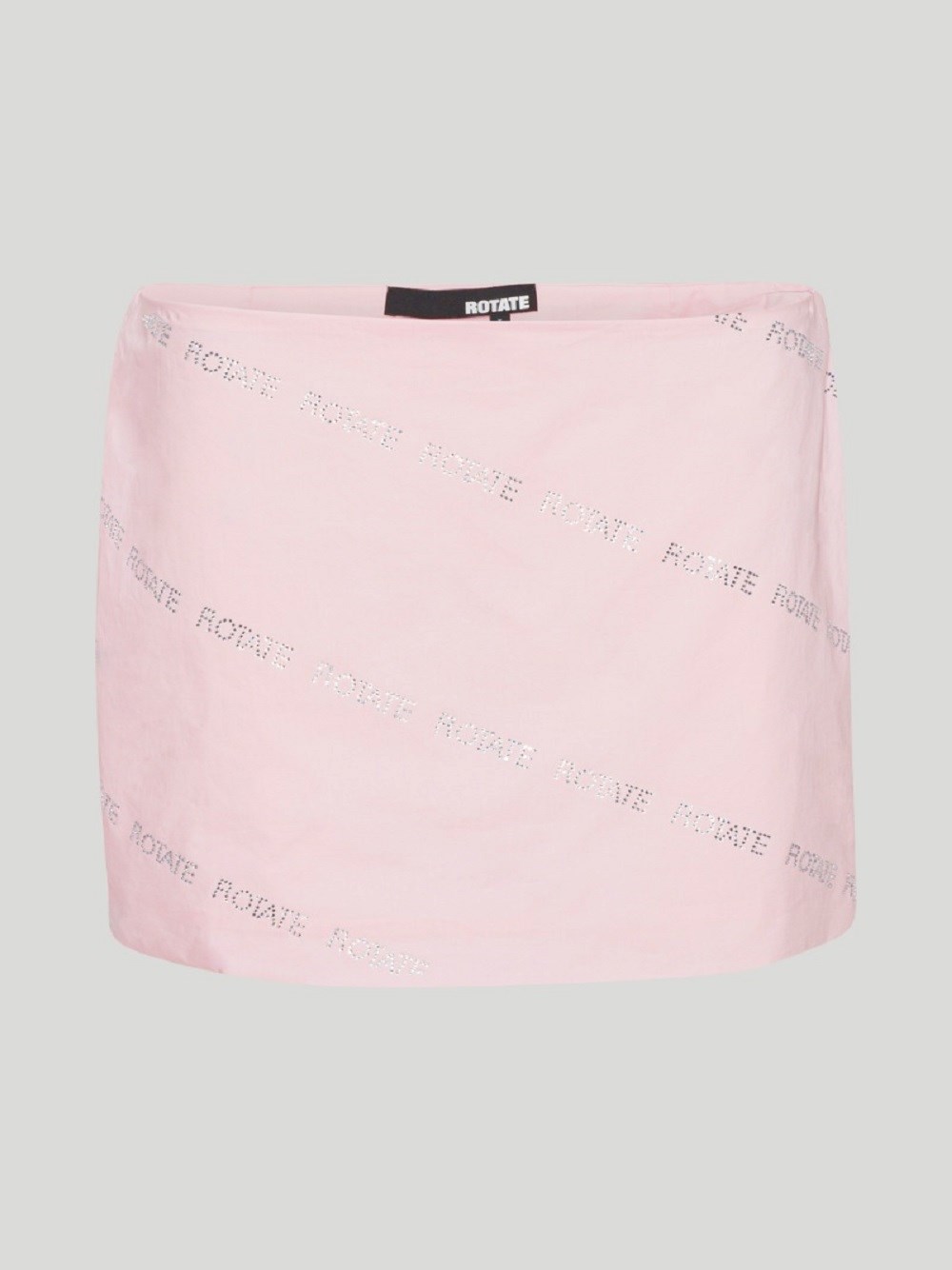 Rotate Birger Christensen Crystal Poplin Cotton Poplin Miniskirt In Pink & Purple
