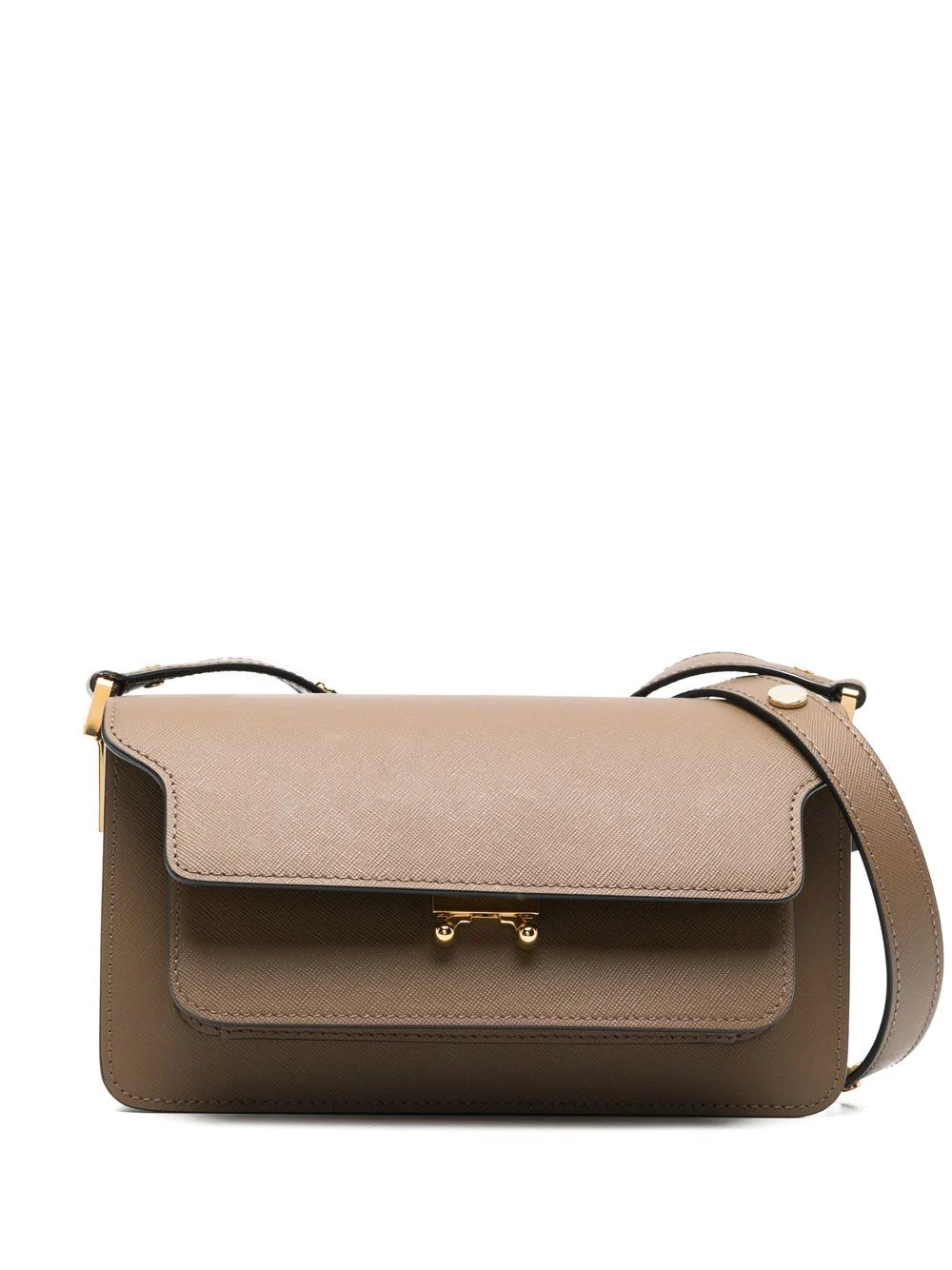 Marni Trunk Shoulder Bag In Brown