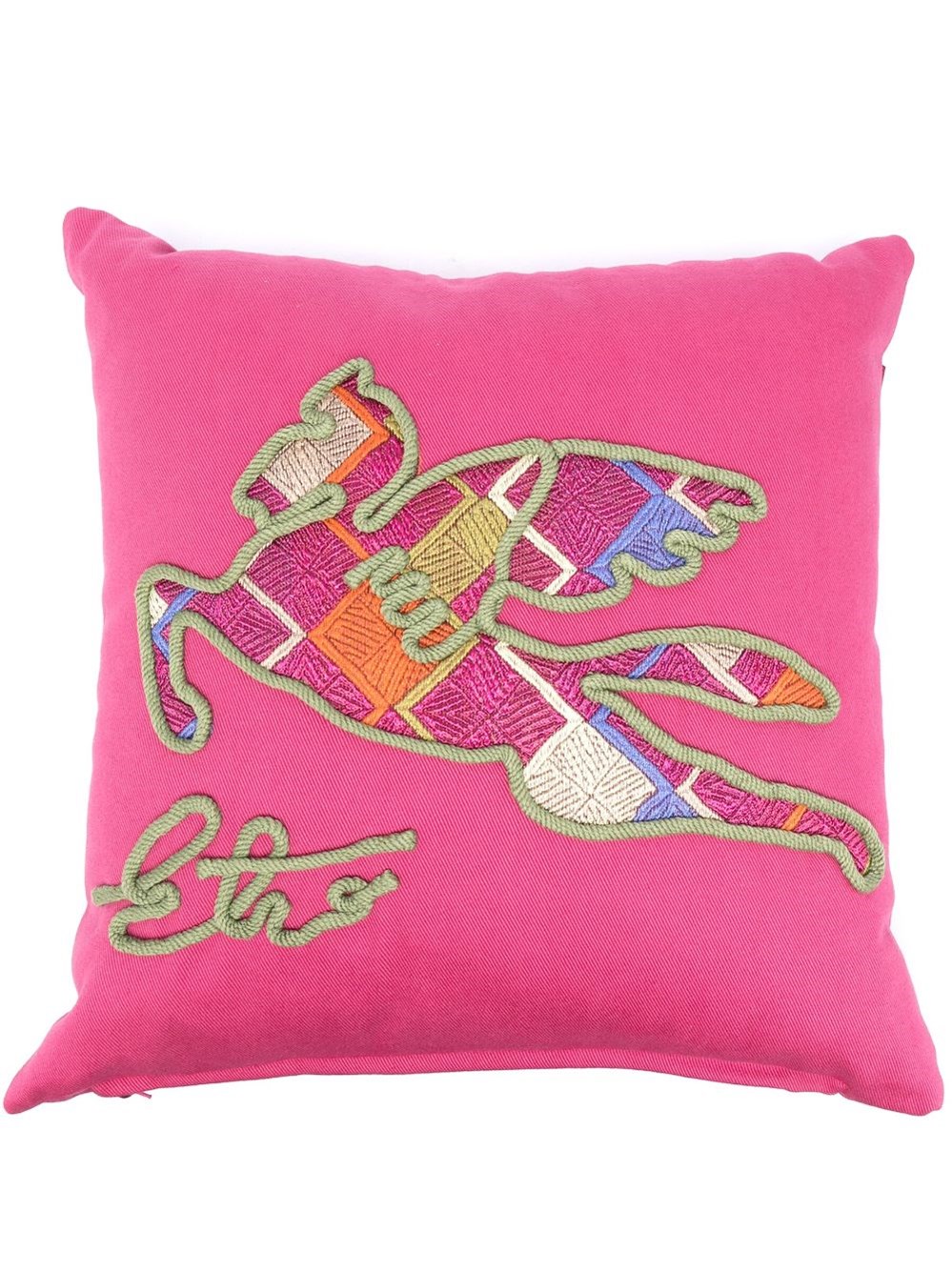 Etro Home Cushion With Embroidery In Pink & Purple
