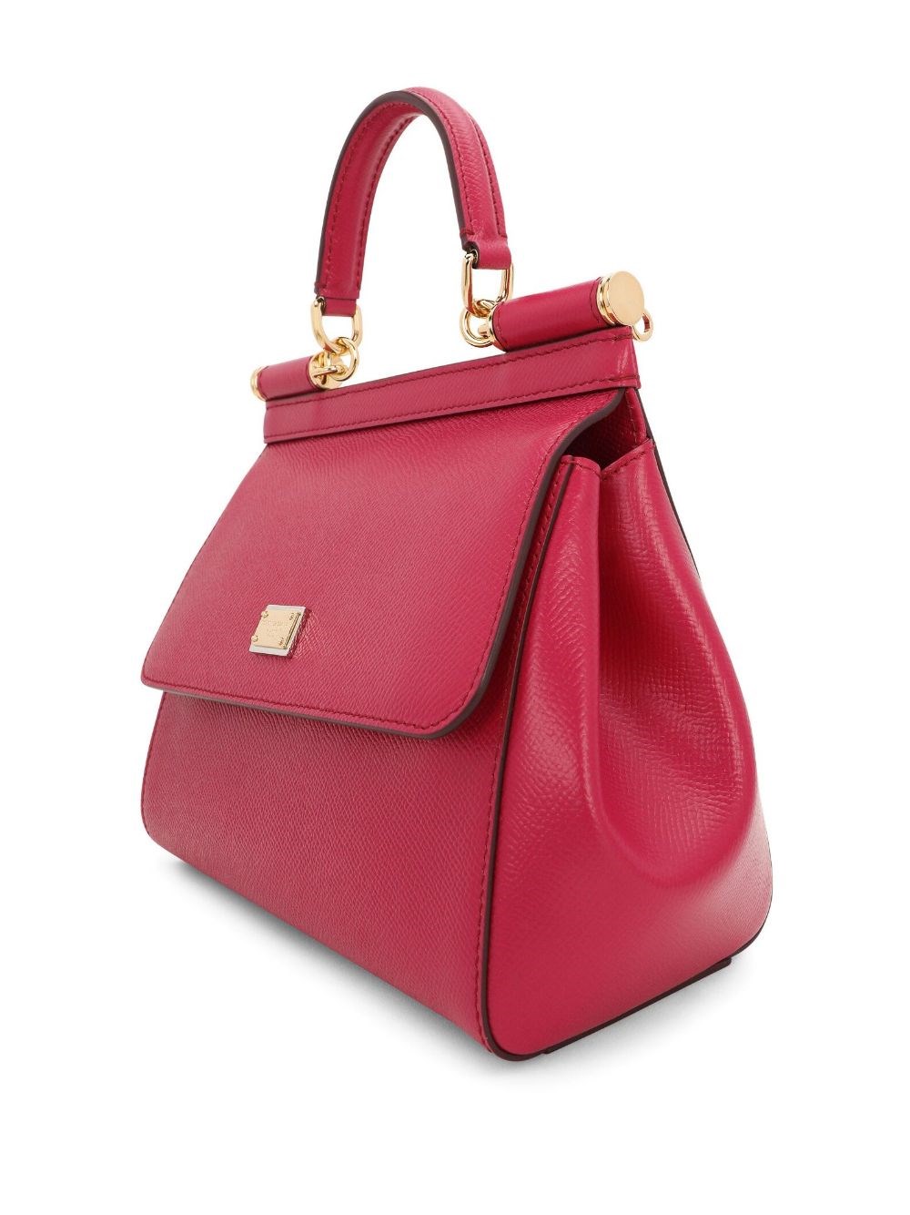 DOLCE & GABBANA Sicily Bag Large Raspberry Leather Bag -  Sweden
