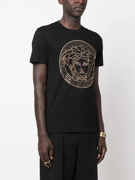 Versace Medusa Print T-Shirt - Black