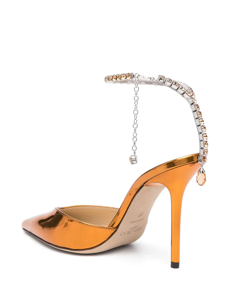 jimmy choo décolleté in metallic effect leather available on 