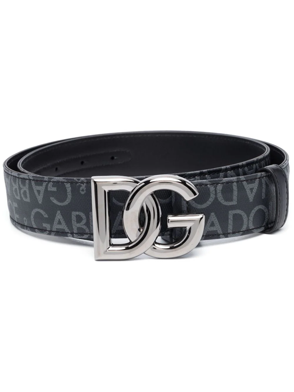 Dolce & Gabbana Belt With Print In Grey