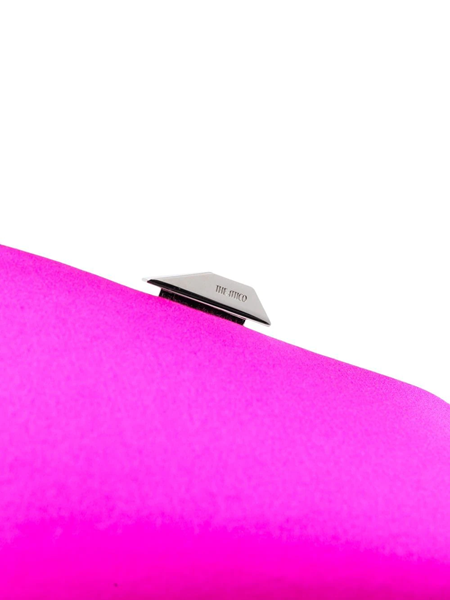 8 30 PM Silk Blend Clutch in Pink - The Attico