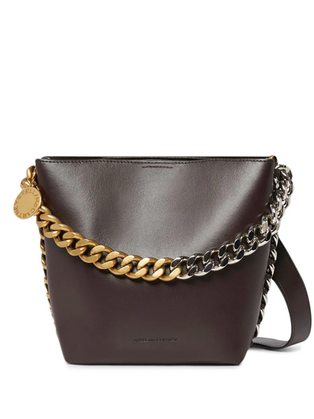 GIVENCHY Logo Embossed Leather Chain Wallet Shoulder Bag Black