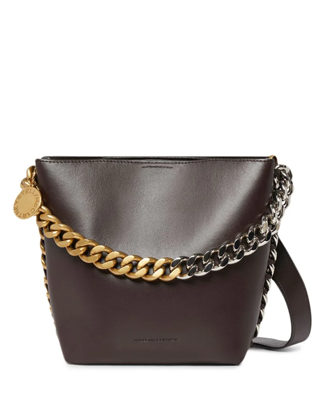 Stella McCartney Shoulder Bag With Logo in Brown