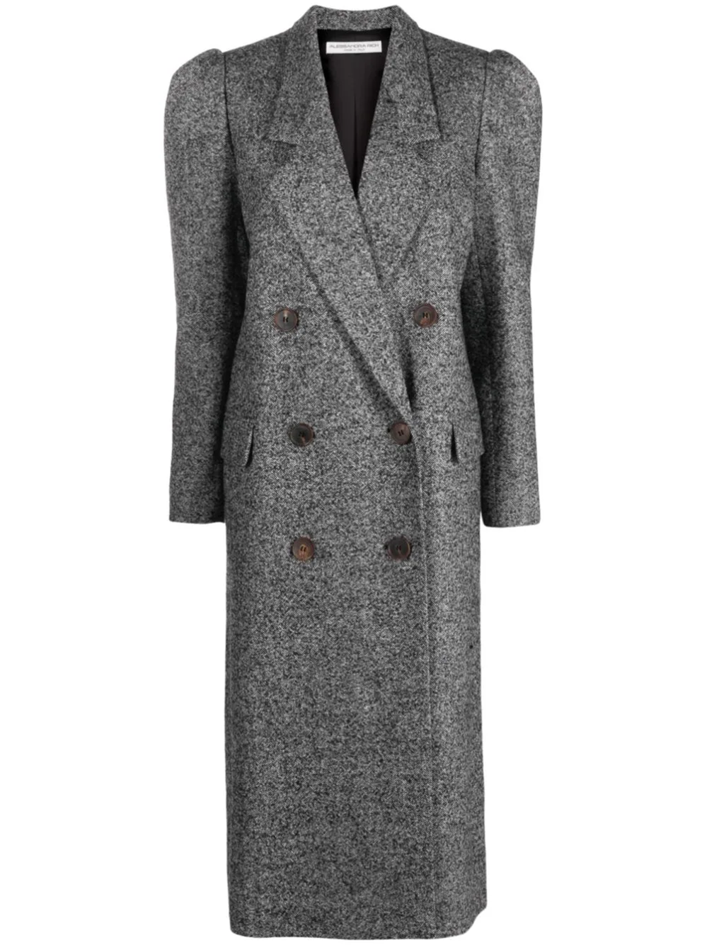 ALESSANDRA RICH OVERSIZED COAT IN HERRINGBONE TWEED