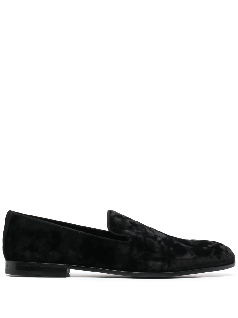 Shop Dolce & Gabbana Marised Velvet Slipper In Black