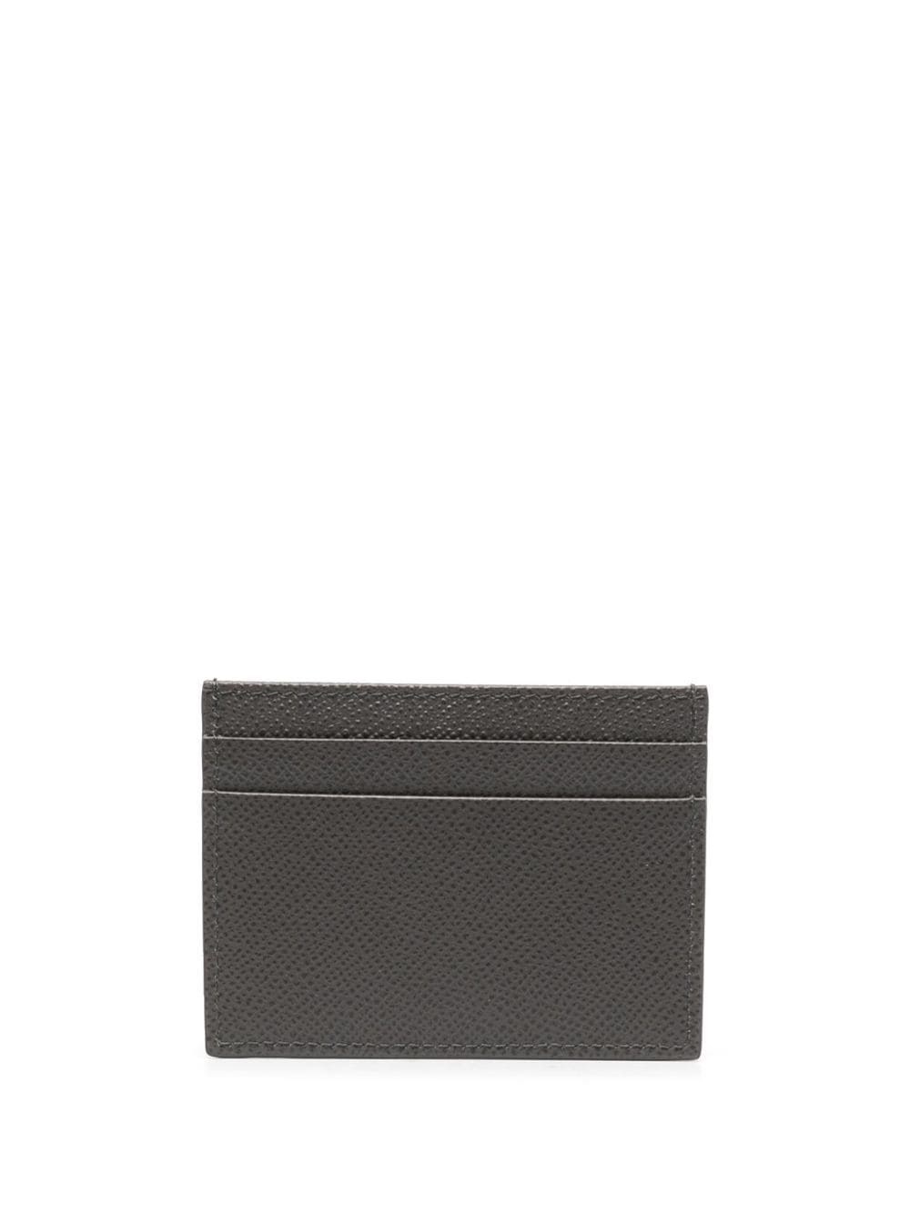 Prada Logo-plaque Leather Card Holder in Black