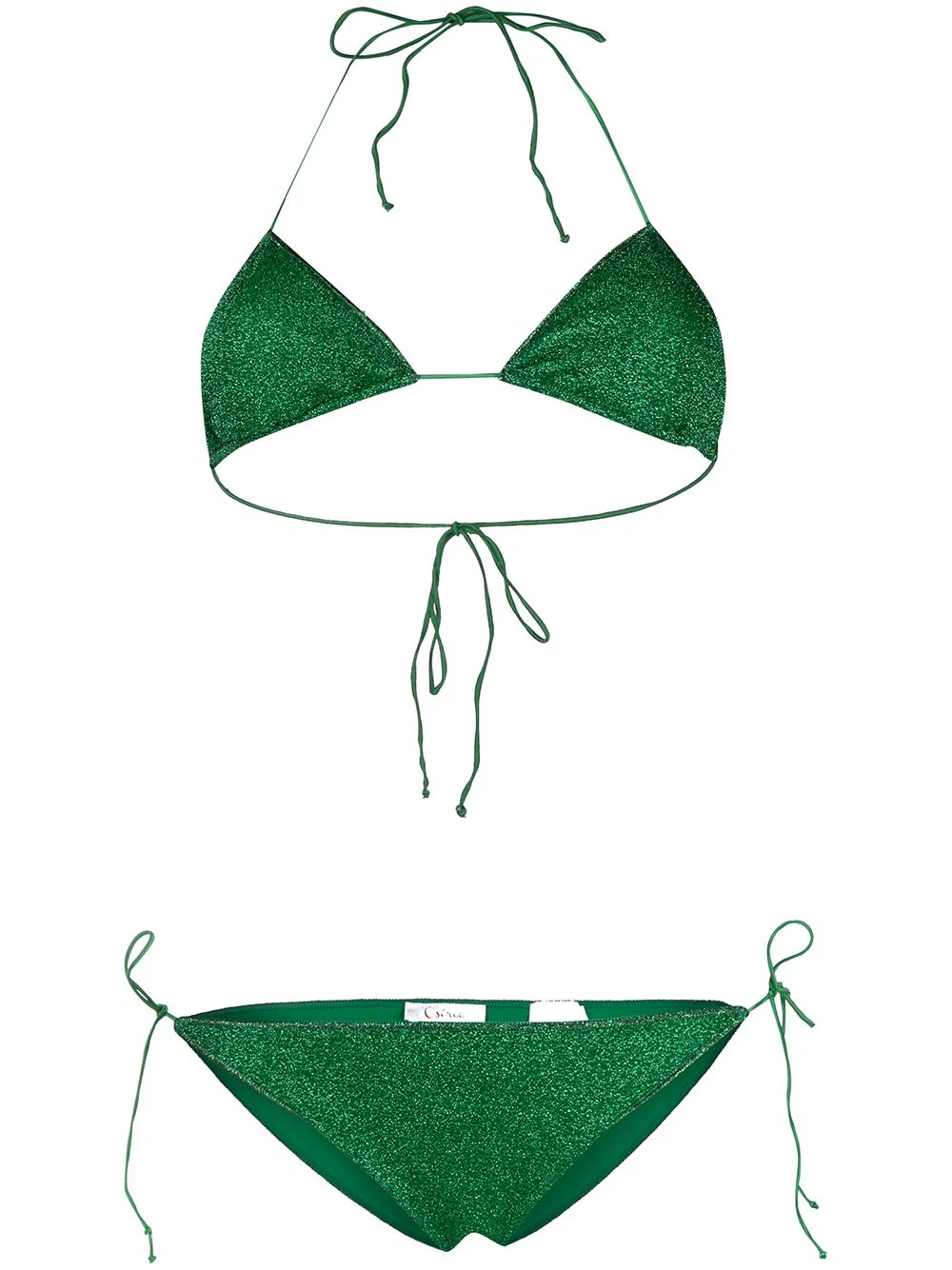 Oseree Backless Bikini Top In Green